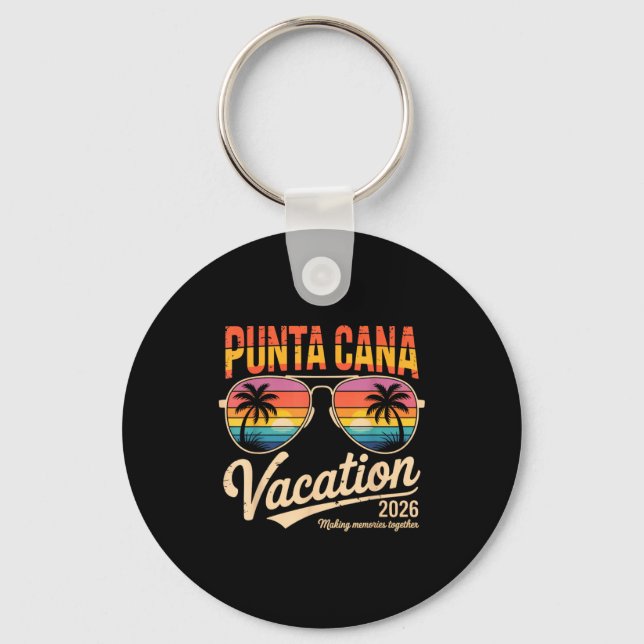 Punta Cana Vacation 2026 Making Memories Summer Be Key Ring (Front)