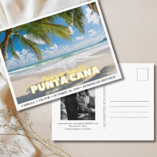 Punta Cana Wedding Save the Date Postcard