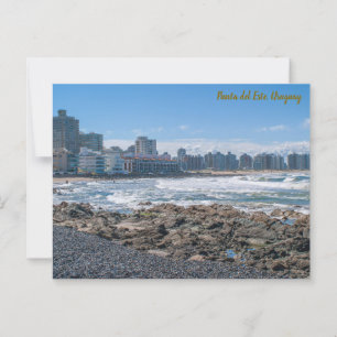 Punta del Este, Uruguay, El Emir & City View Beach Postcard