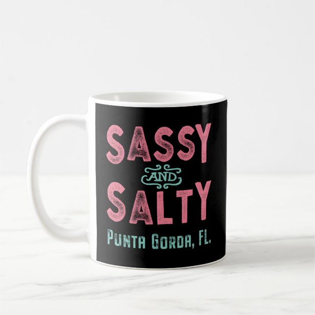 Punta Gorda Florida Sassy And Salty Coffee Mug (Left)
