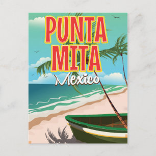 Punta Mita Mexican travel poster Postcard