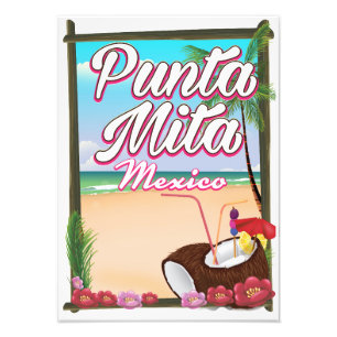 Punta Mita, Mexico Beach travel poster
