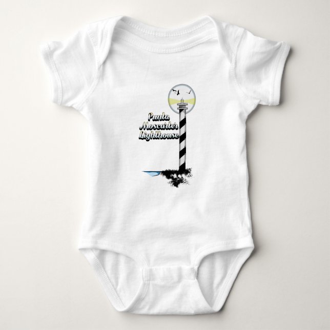 Punta Moscarter Lighthouse Baby Bodysuit (Front)