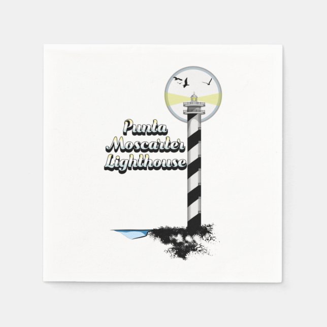 Punta Moscarter Lighthouse Napkin (Front)