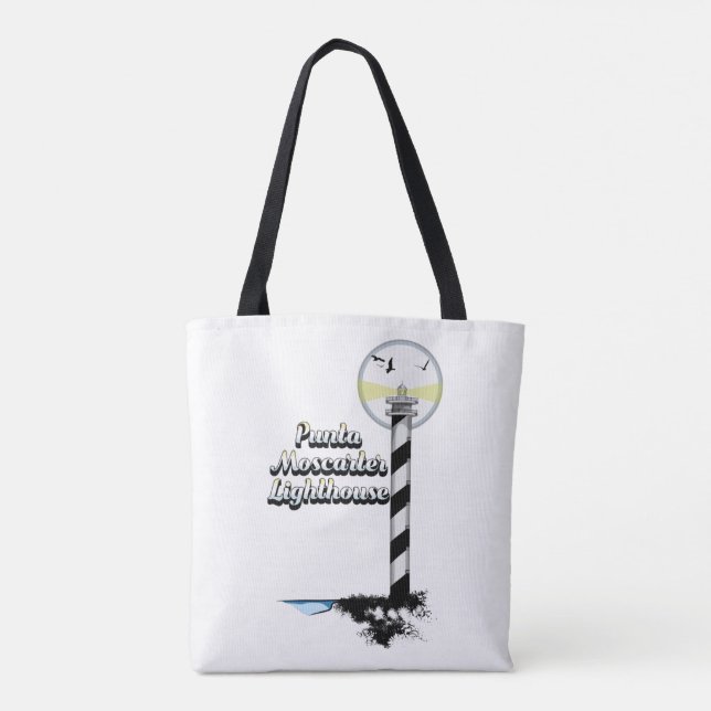 Punta Moscarter Lighthouse Tote Bag (Back)