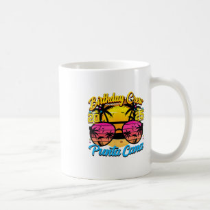Punta Retro Cana Birthday Crew 2025 Sunset Matchin Coffee Mug