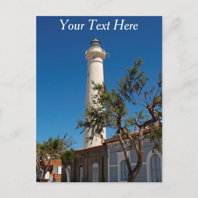 Punta Secca lighthouse, Sicily, Italy Postcard (Front)
