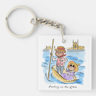 Punting on the Cam, Cambridge Key Ring