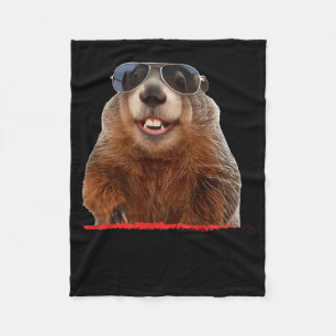 Punxsutawney Woodchuck Lovers & Groundhog Fans Fleece Blanket