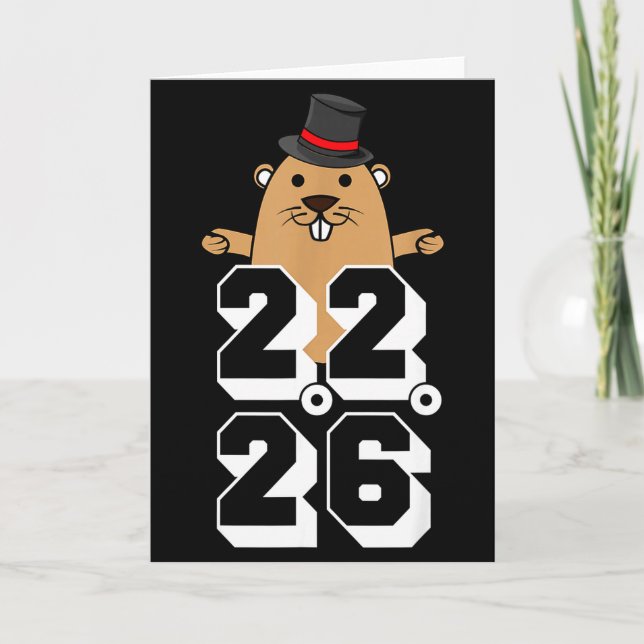 Punxsy Phils Cute Groundhog Day Feb 2nd 2026 Holid Card (Front)
