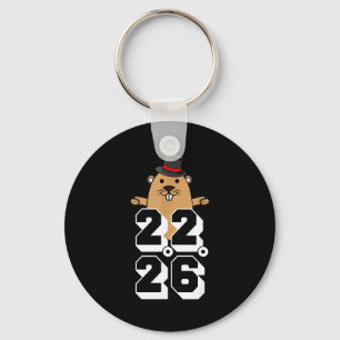 Punxsy Phils Cute Groundhog Day Feb 2nd 2026 Holid Key Ring