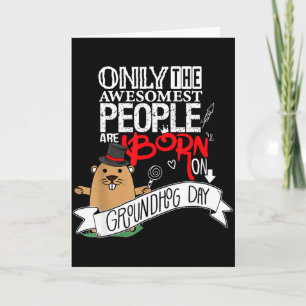 Punxsy Phils Cute Groundhog Day February 2nd Birth Card