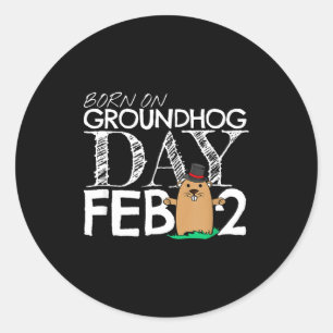 Punxsy Phils Cute Groundhog Day February 2nd Happy Classic Round Sticker