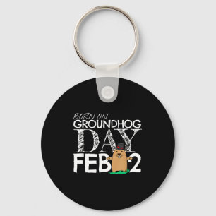 Punxsy Phils Cute Groundhog Day February 2nd Happy Key Ring