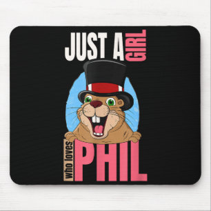 Punxsy Phils Cute Groundhog Day Holiday Design For Mouse Pad
