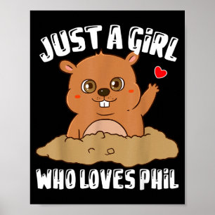 Punxsy Phils Cute Groundhog Day Holiday For Women  Poster
