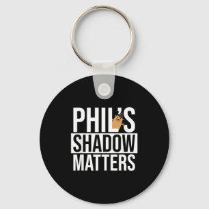 Punxsy Phils Cute Groundhog Day Shadow S February  Key Ring