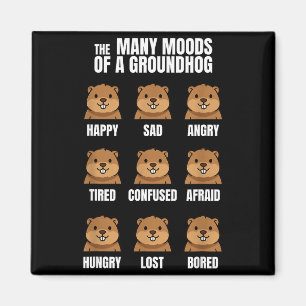 Punxsy Phils Cute Moods Groundhog Day Feb 2nd Holi Magnet