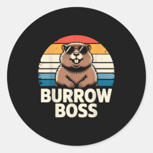 Punxy Phils Groundhog Day Costume February 2nd Bur Classic Round Sticker