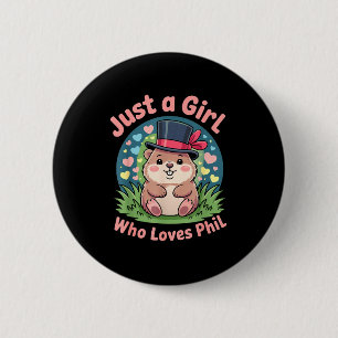 Punxy Phils Groundhog Day Costume February 2nd Cut 6 Cm Round Badge