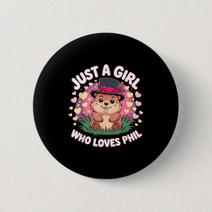 Punxy Phils Groundhog Day Costume February 2nd Cut 6 Cm Round Badge