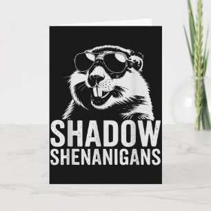 Punxy Phils Groundhog Day February 2nd Shadow Cost Card