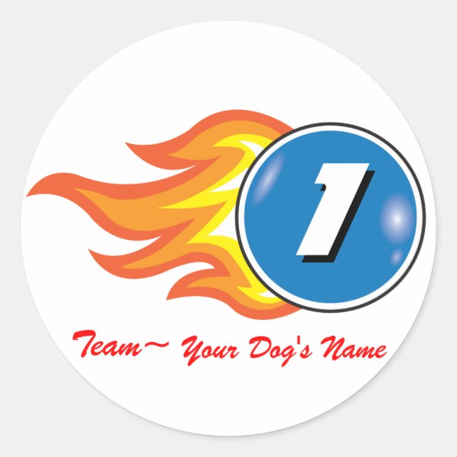 Pup Cup Classic_Team "Your Dog's Name" Classic Round Sticker (Front)
