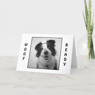 PUP IS "WOOF AND READY' CELEBRATE MUTUAL BIRTHDAY CARD