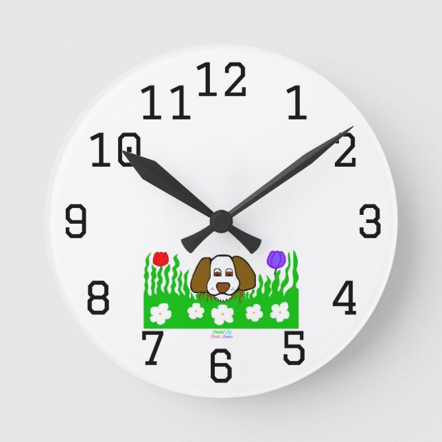 Pup N Play Acrylic Wall Clock (Front)