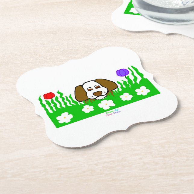 Pup N Play Bracket Paper Coaster (Angled)