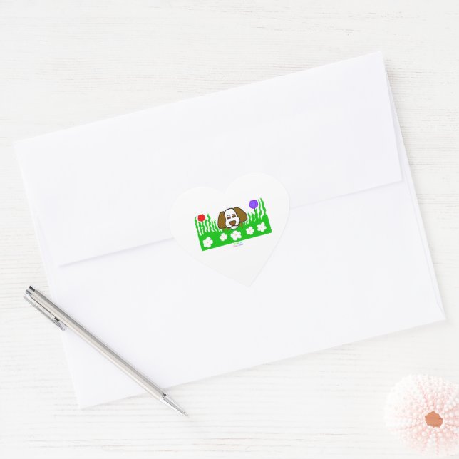 Pup N Play Heart Sticker (Envelope)