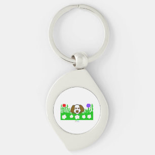 Pup N Play Swirl Metal Keychain