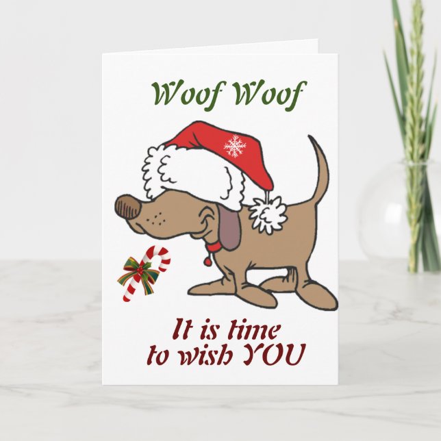 PUP WISHES YOU A "VERY MERRY CHRISTMAS" CARD (Front)