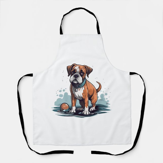 PupArt Design Boxer Briefs - Funny Dog Graphic  Apron (Front)
