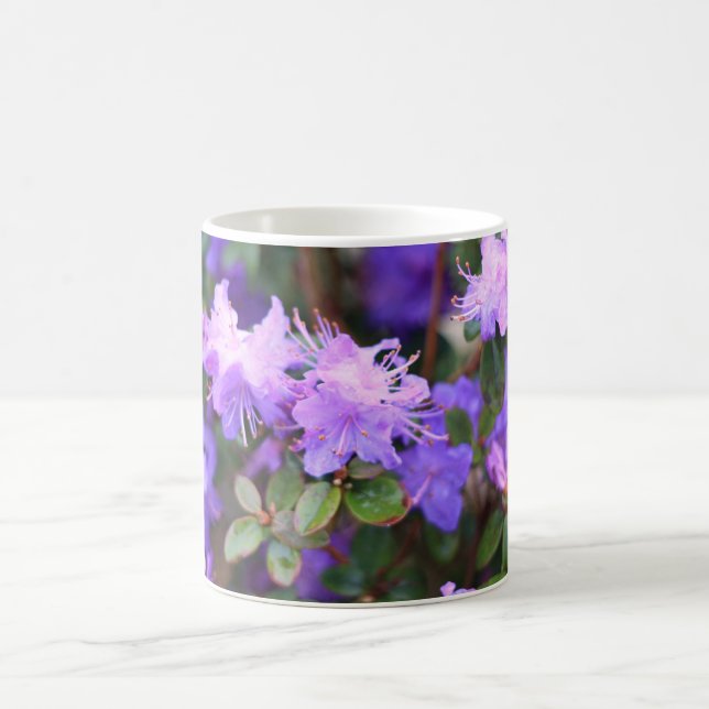puple azalea flowering bush coffee mug (Center)