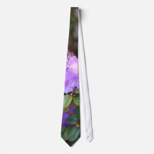 puple azalea flowering bush tie
