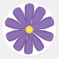 Puple flower with yellow centre