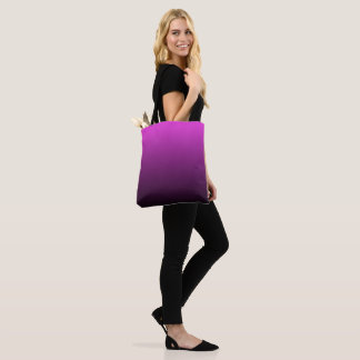 Puple to Black Gradient Ombre Print  Tote Bag
