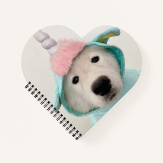 Puppercorn heart shape notebook