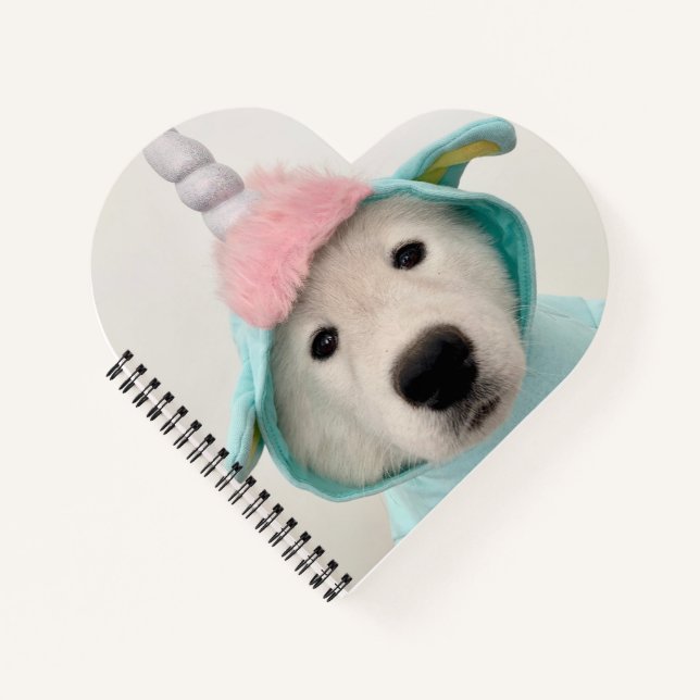 Puppercorn heart shape notebook (Front)