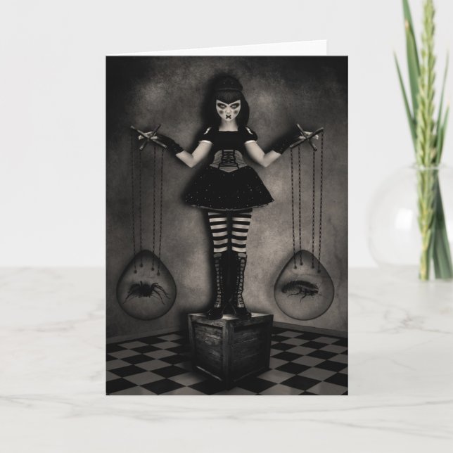 Puppet Balance Greeting Card (Front)