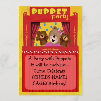 Puppet Party Invitation