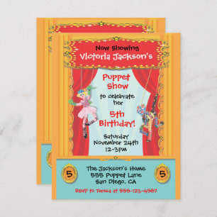 Puppet Show Party Invitation