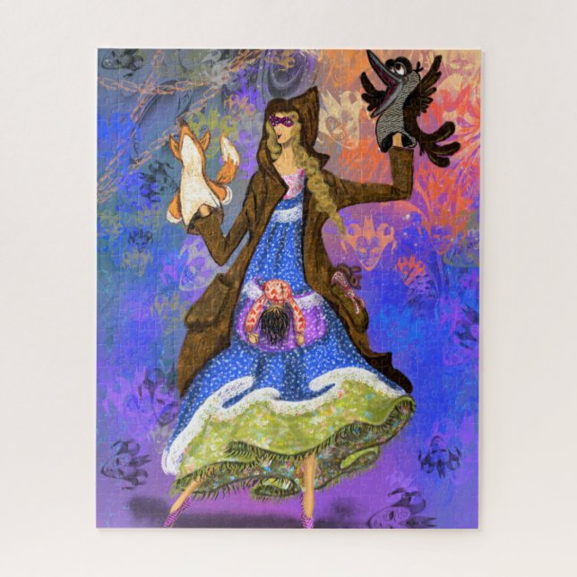 Puppet Theatre Girl Puppets Fantasy Fairy Tales Jigsaw Puzzle (Vertical)