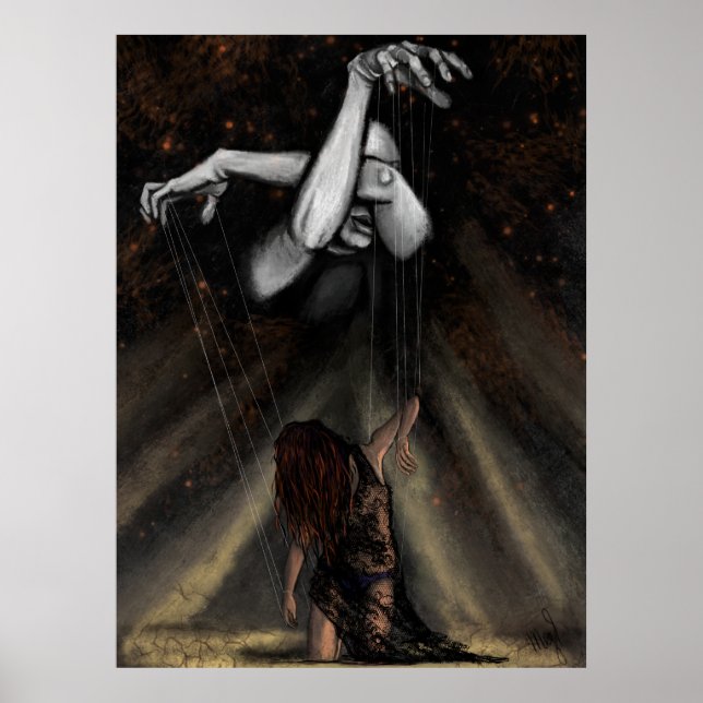 Puppet Woman In Love Poster Print - Painting Art (Front)