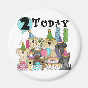 Puppies 2nd Birthday Bash Tshirts and Gifts Magnet
