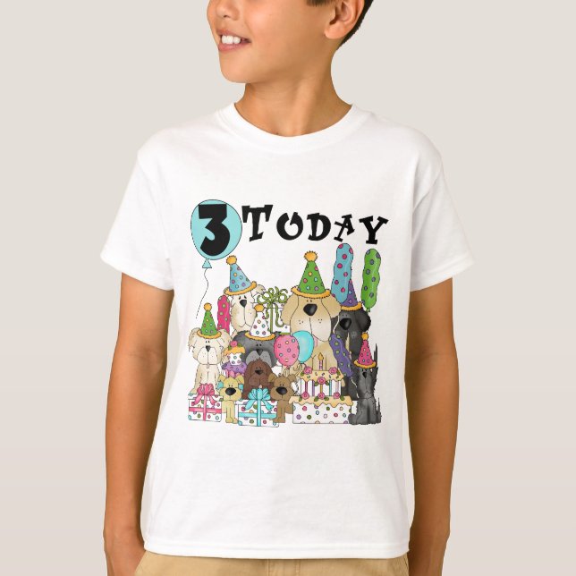 Puppies 3rd Birthday Bash Tshirts and Gifts (Front)