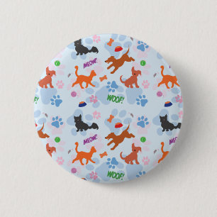 Puppies and Kittens 6 Cm Round Badge