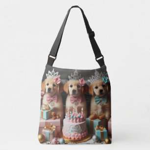 Puppies Dogs Bling Ribbons Crowns Crossbody Bag