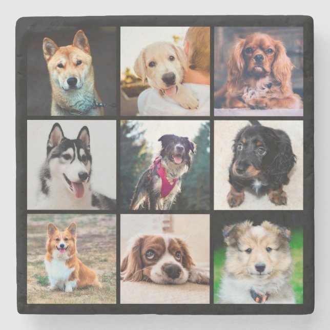 Puppies Dogs Instagram Photos Stone Coaster (Front)